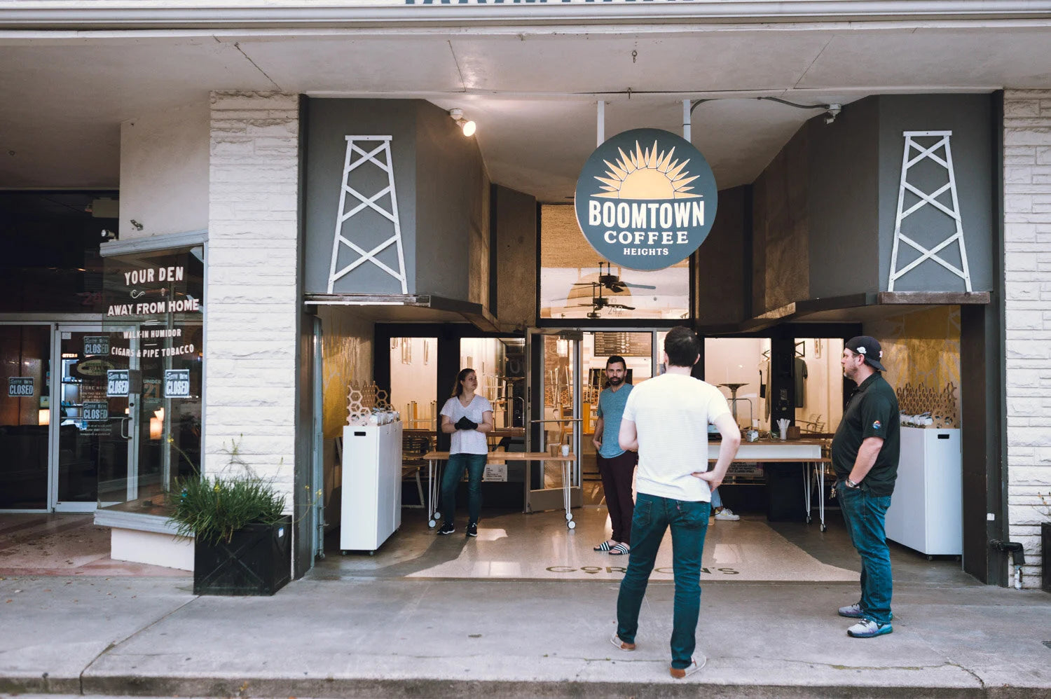 3/26 Update -- Boomtown's open on the patio, and we're still roasting for online!